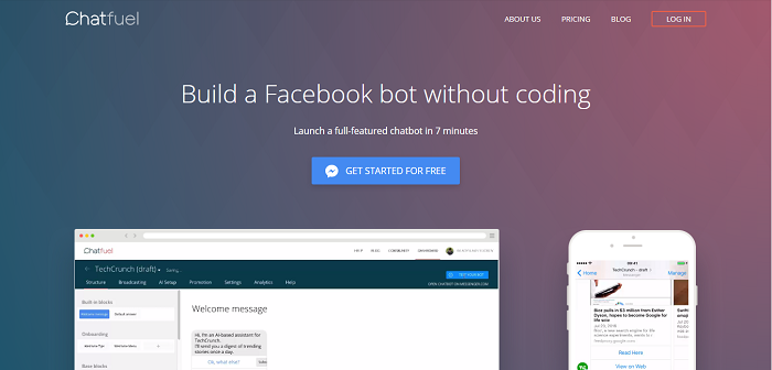 Chatfuel – AI Chatbot Builder for Facebook Messenger